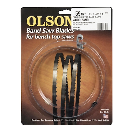 Olson Saw Olson 59.5 in. L X 0.25 in. W Carbon Steel Band Saw Blade 6 TPI Hook teeth 1 pk WB55359DB
